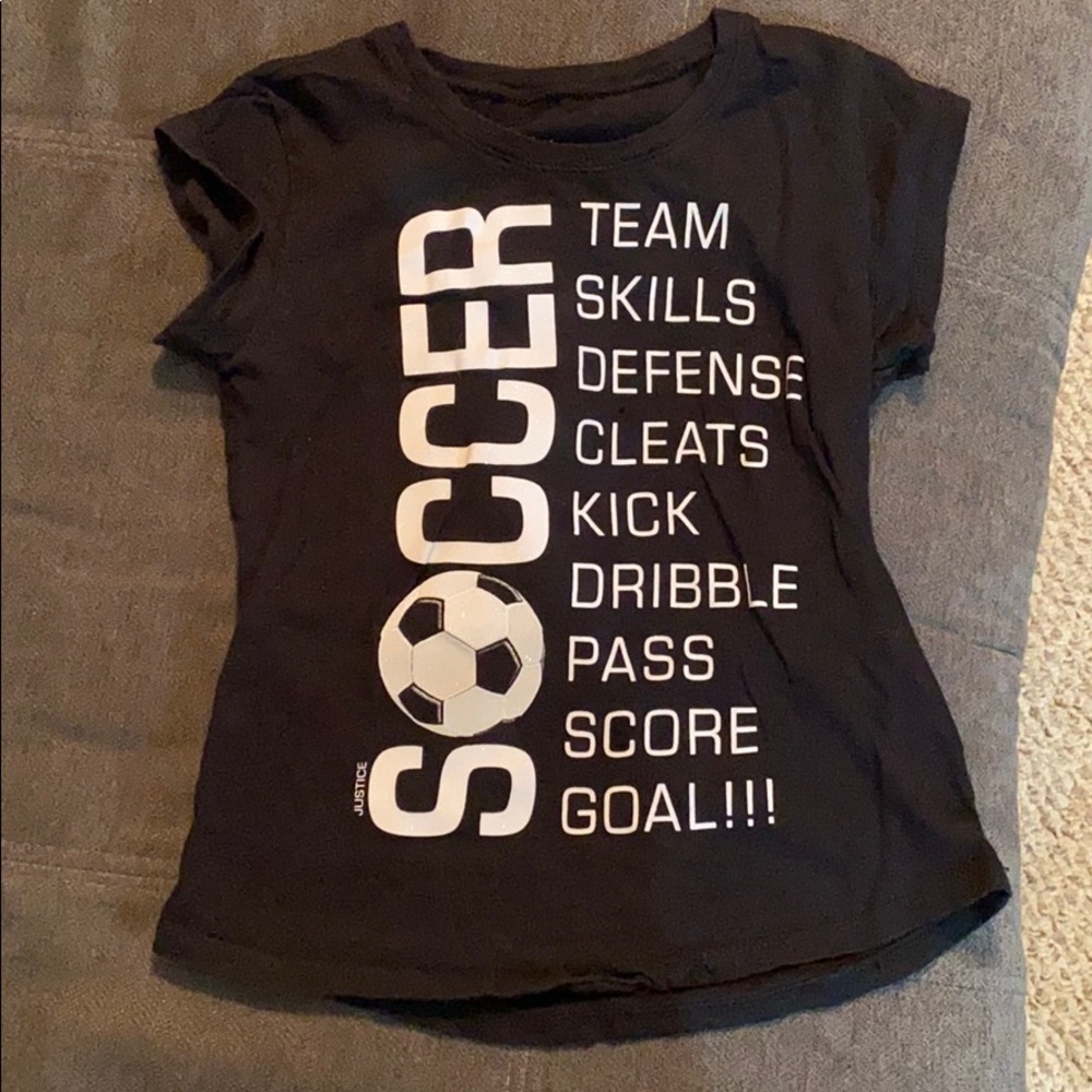 Black soccer tshirt